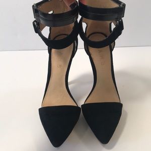 L.A.M.B suede heels